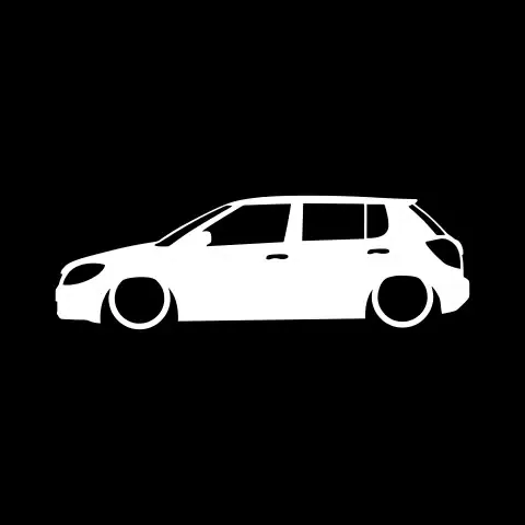 sticker silueta skoda fabianegru