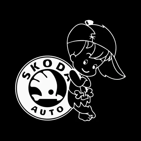 sticker skoda baby on board6negru