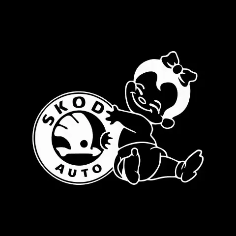 sticker skoda baby on board7negru