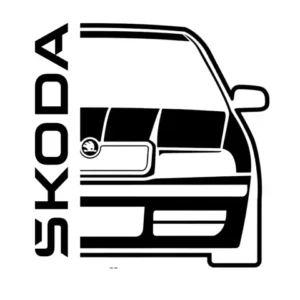 sticker skoda half octavia
