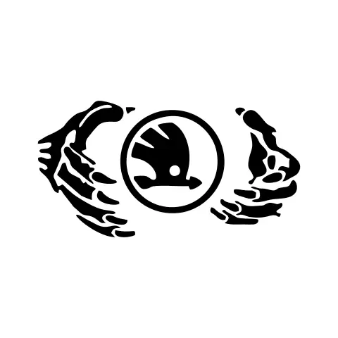 sticker skoda hands