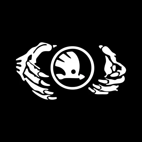 sticker skoda handsnegru