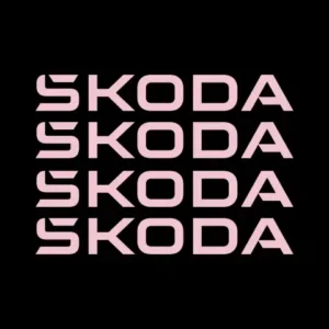 sticker skoda new text manernegru
