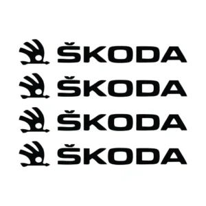 sticker skoda text maner
