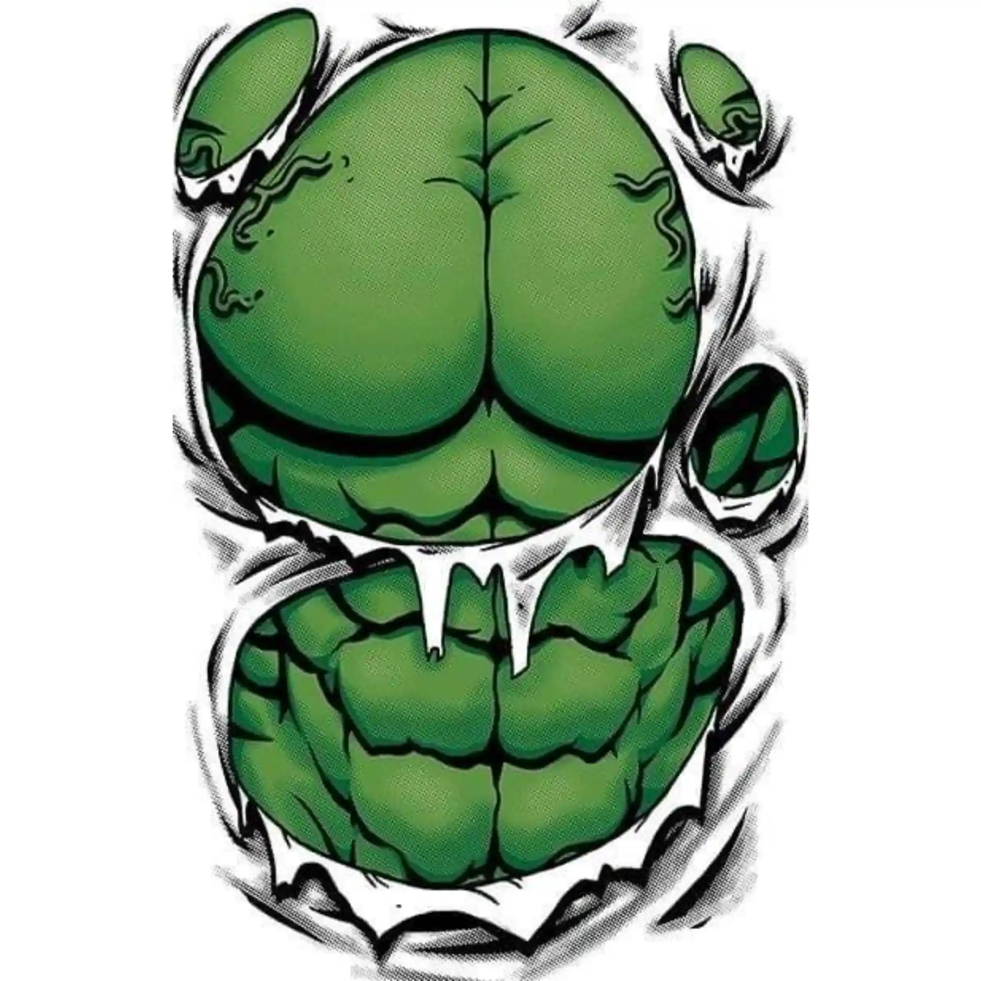 sticker under hulk