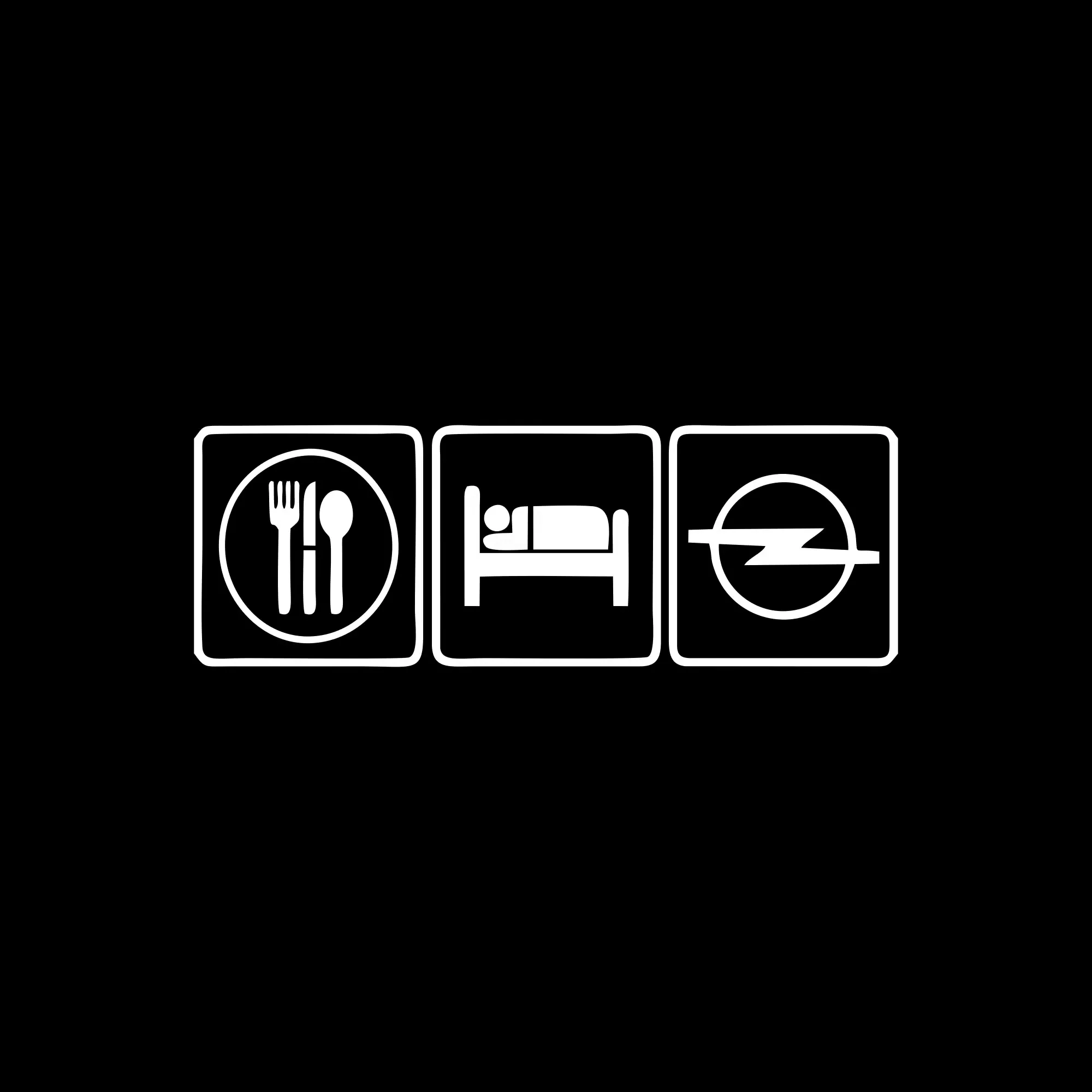 Sticker Eat Sleep Opel 2 - imagine 2