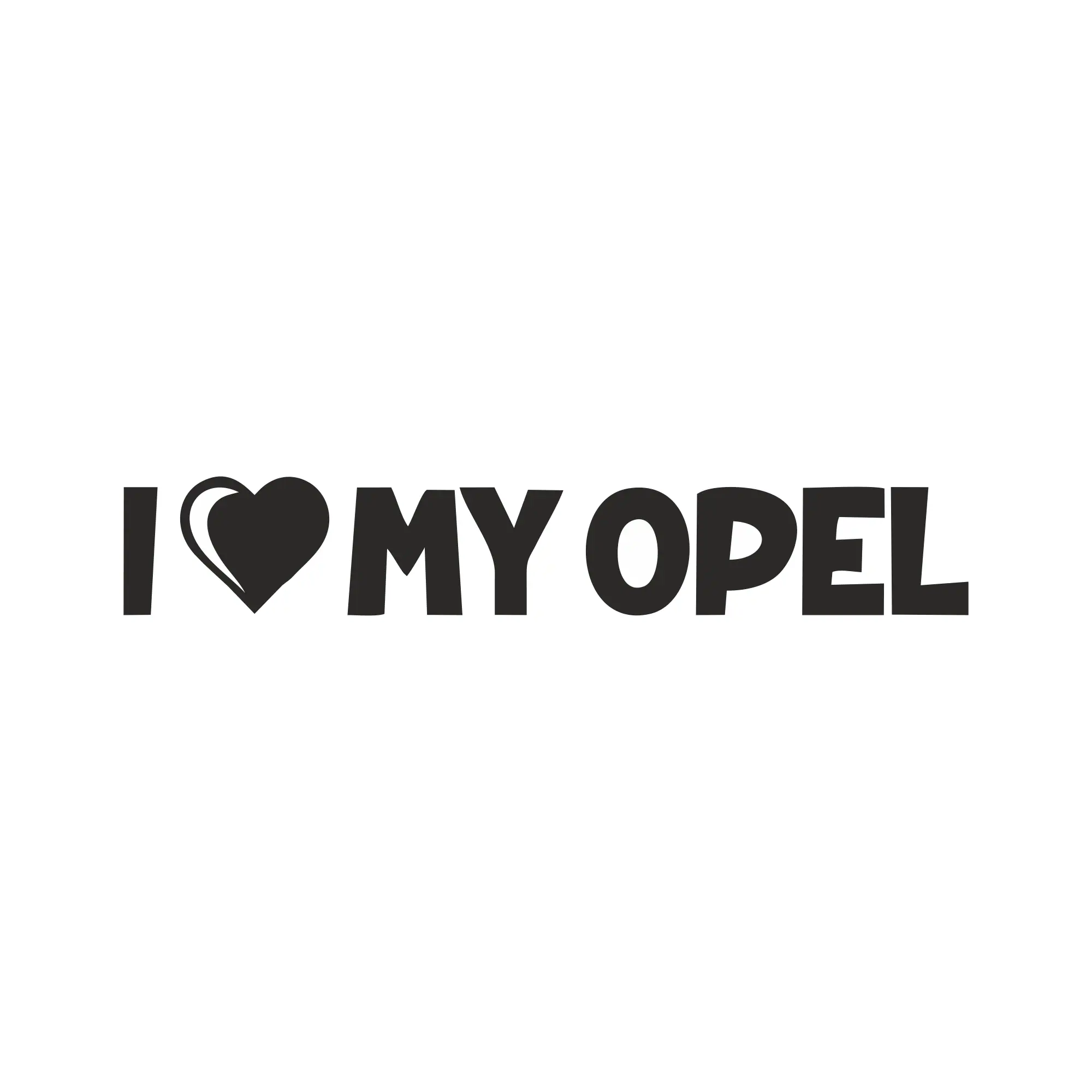 Sticker I Love My Opel 6