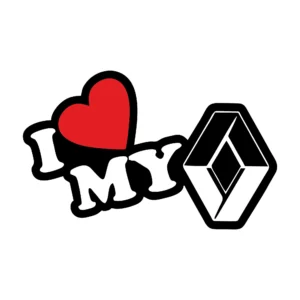 sticker i love my renault 2