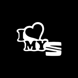 sticker i love my seat 2 negru