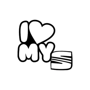 sticker i love my seat