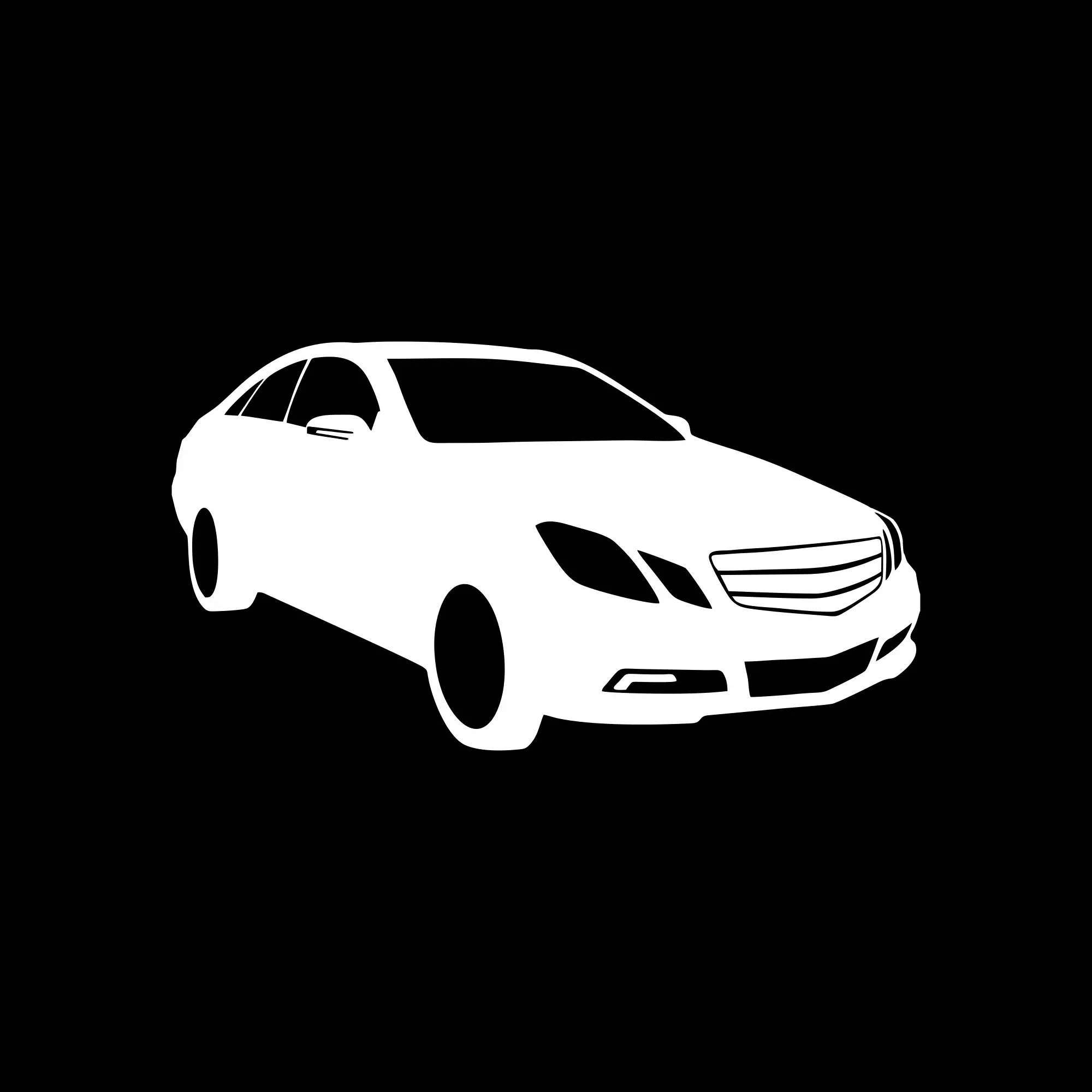 sticker mercedes E silhouettenegru