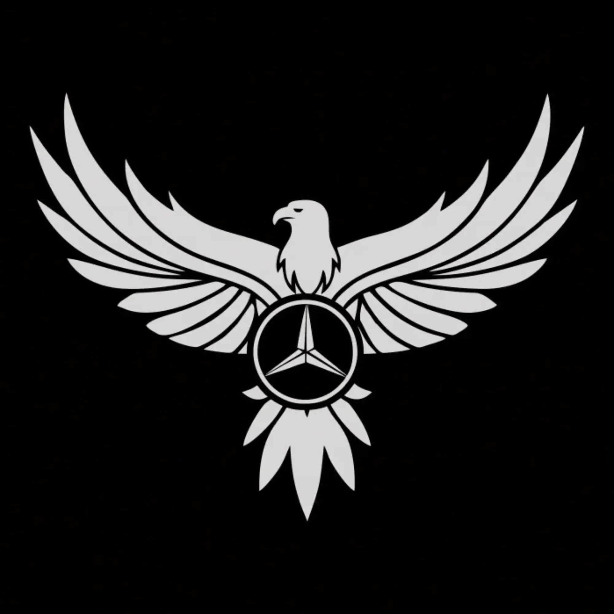 sticker mercedes eaglenegru