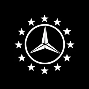 sticker mercedes euro starsnegru