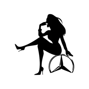 sticker mercedes girl