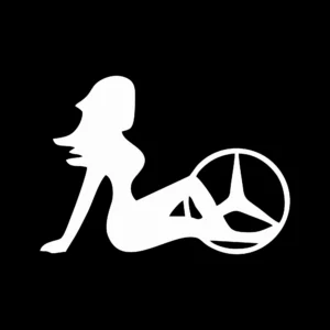 sticker mercedes girl2negru