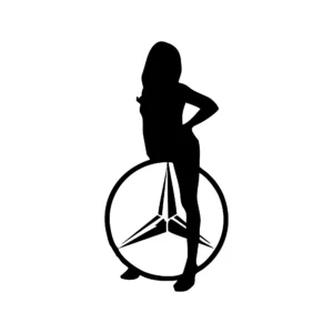 sticker mercedes girl3