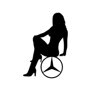 sticker mercedes girl4