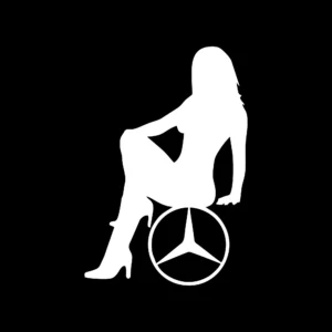 sticker mercedes girl4negru