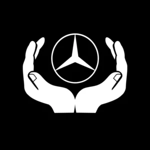 sticker mercedes handsnegru