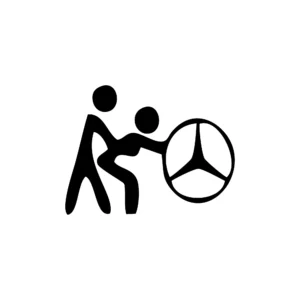 sticker mercedes no free rides