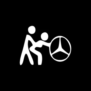 sticker mercedes no free ridesnegru