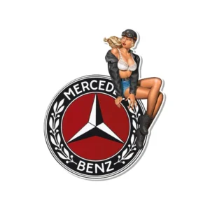 sticker mercedes punup=lady