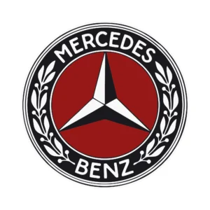 sticker mercedes red logo