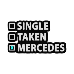 sticker mercedes single taken negrunegru