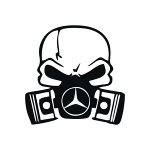 sticker mercedes skull