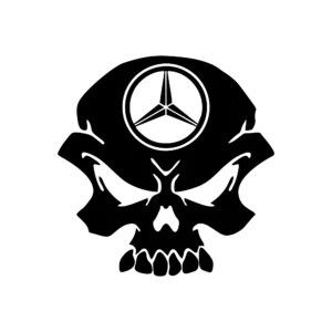 sticker mercedes skull2