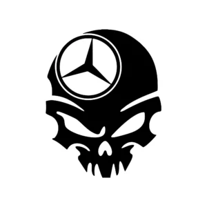 sticker mercedes skull3
