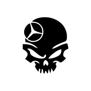 sticker mercedes skull4