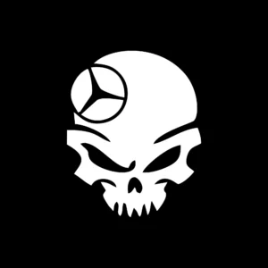 sticker mercedes skull4negru