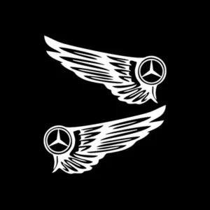 sticker mercedes wings setnegru