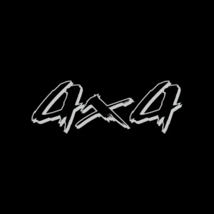 sticker offroad 4x4 negru