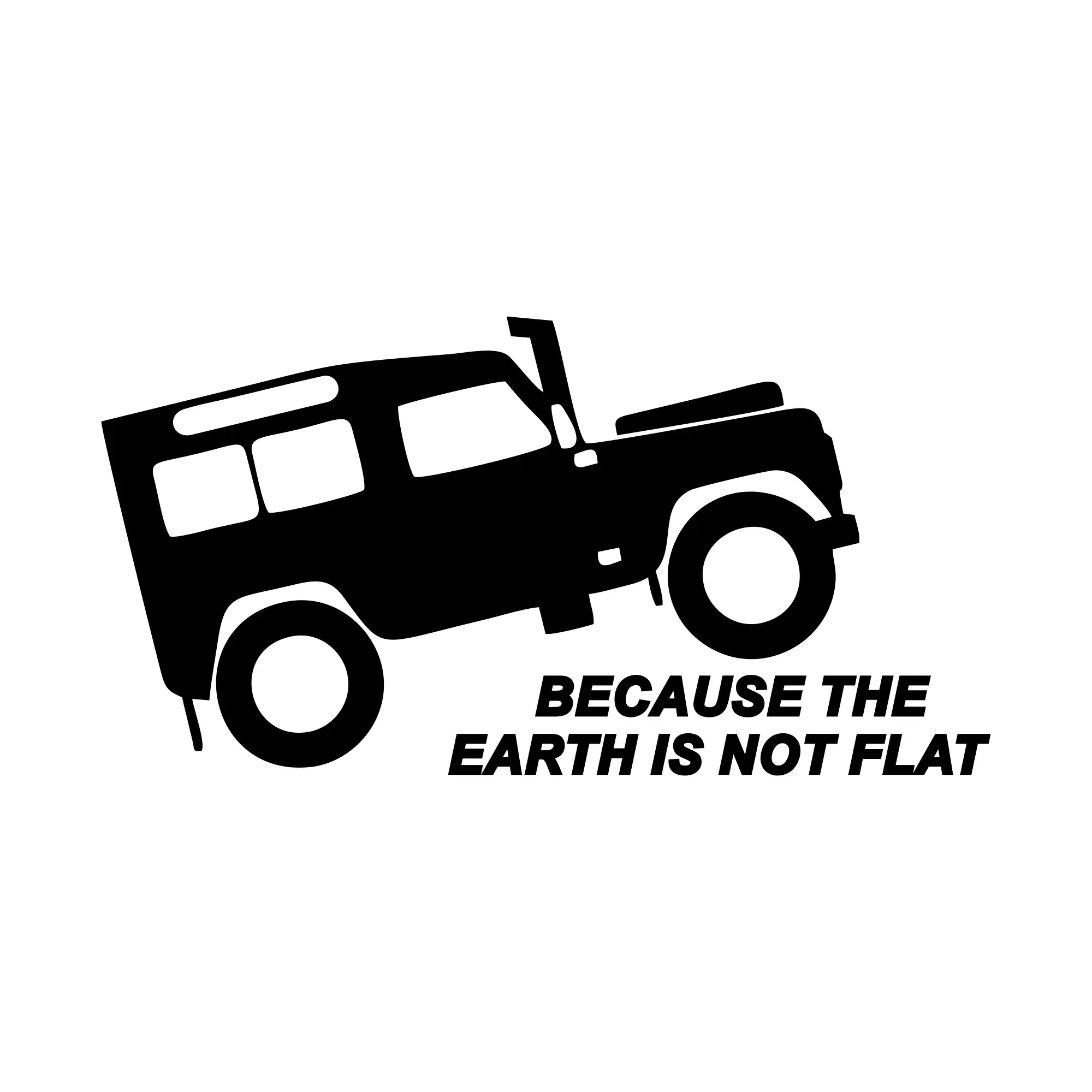 sticker offroad because earth is no flat