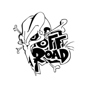 sticker offroad bone skull