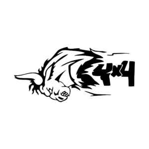 sticker offroad bull horns