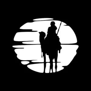 sticker offroad camel negru