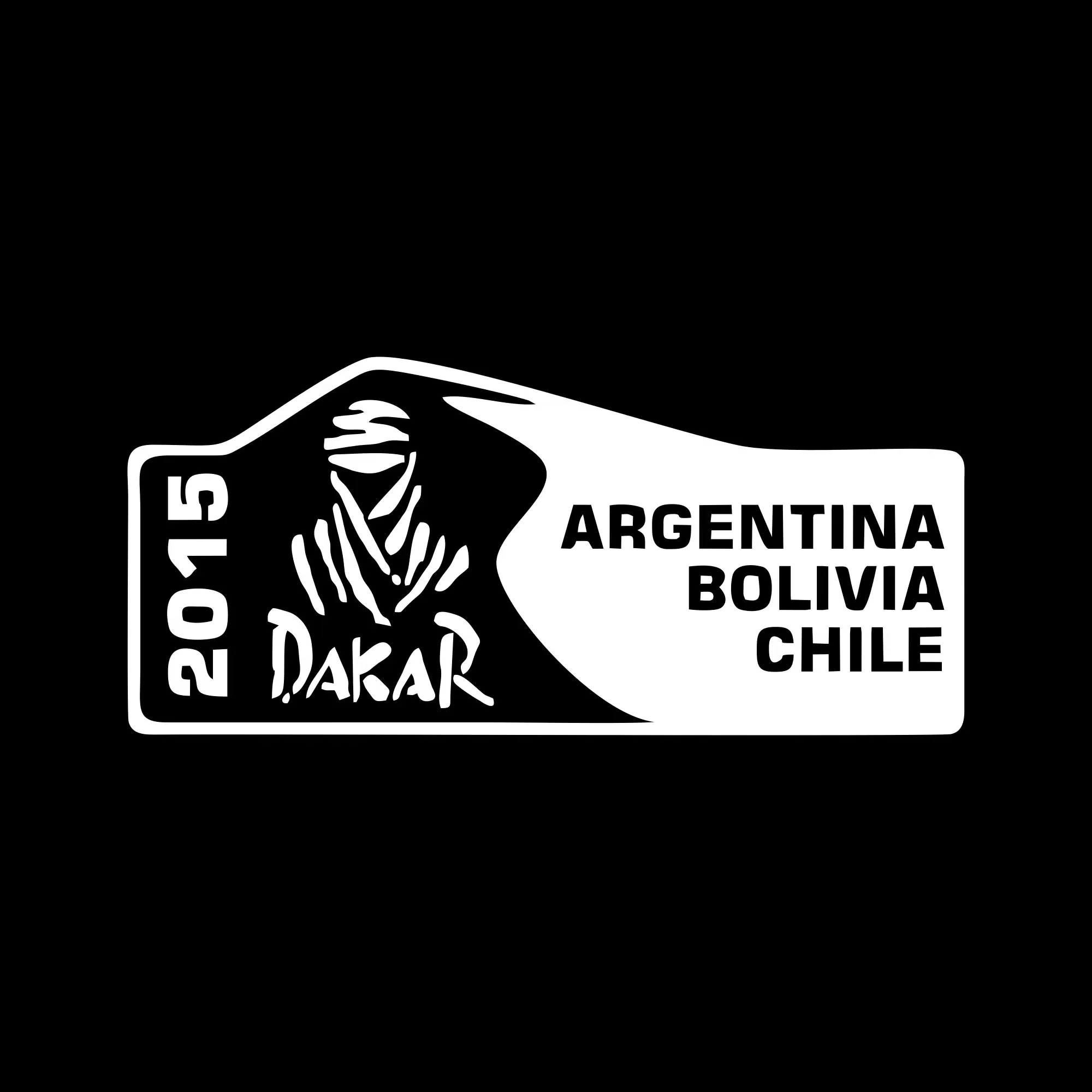 sticker offroad dakar2015 negru
