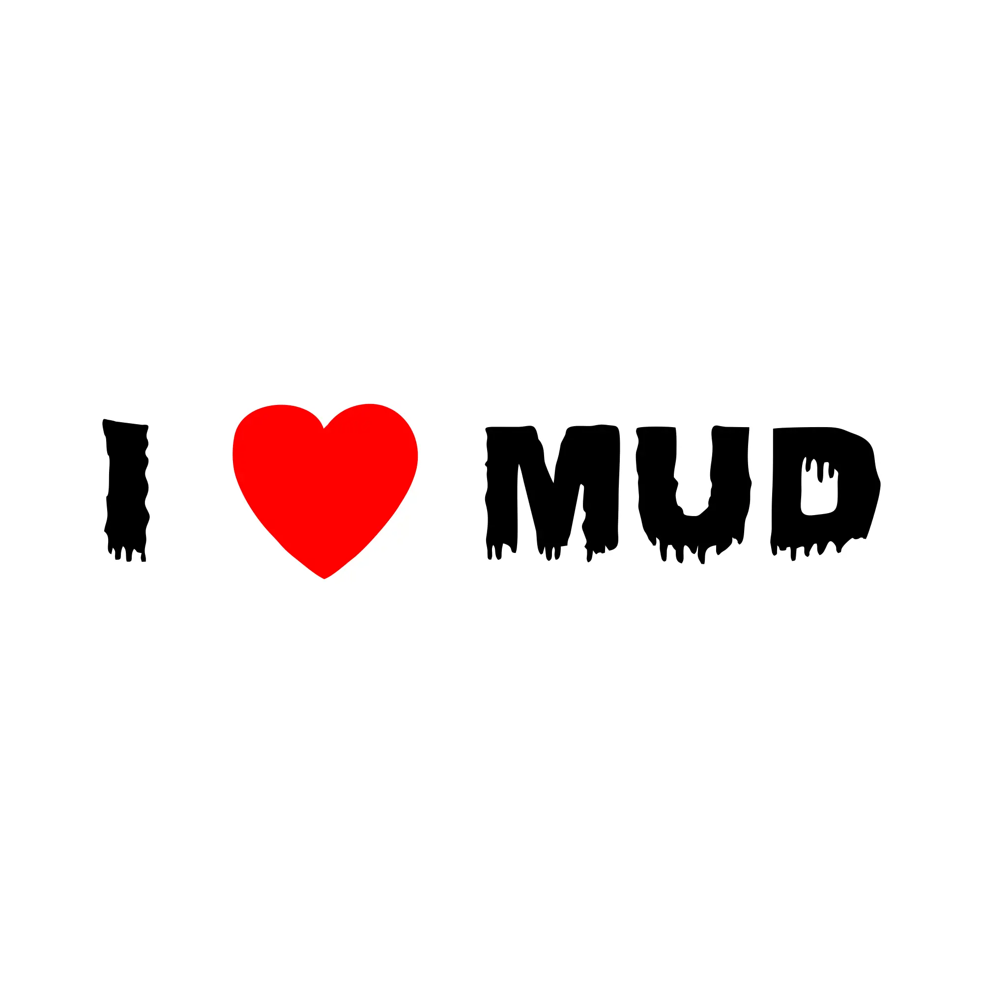 sticker offroad ilove mud