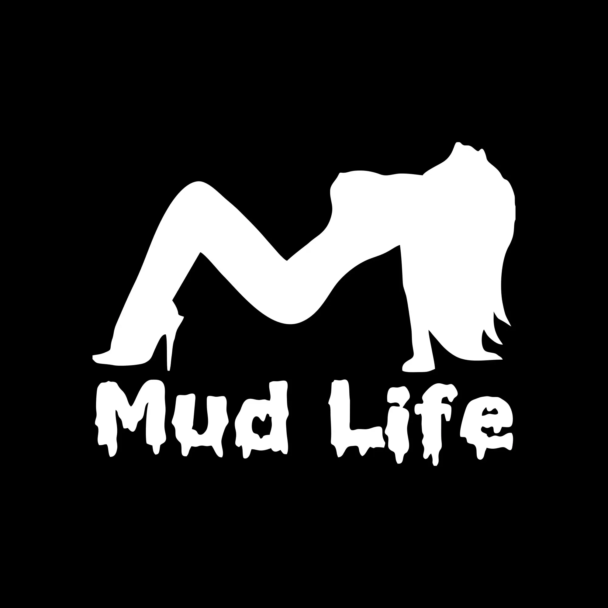 sticker offroad mud life negru