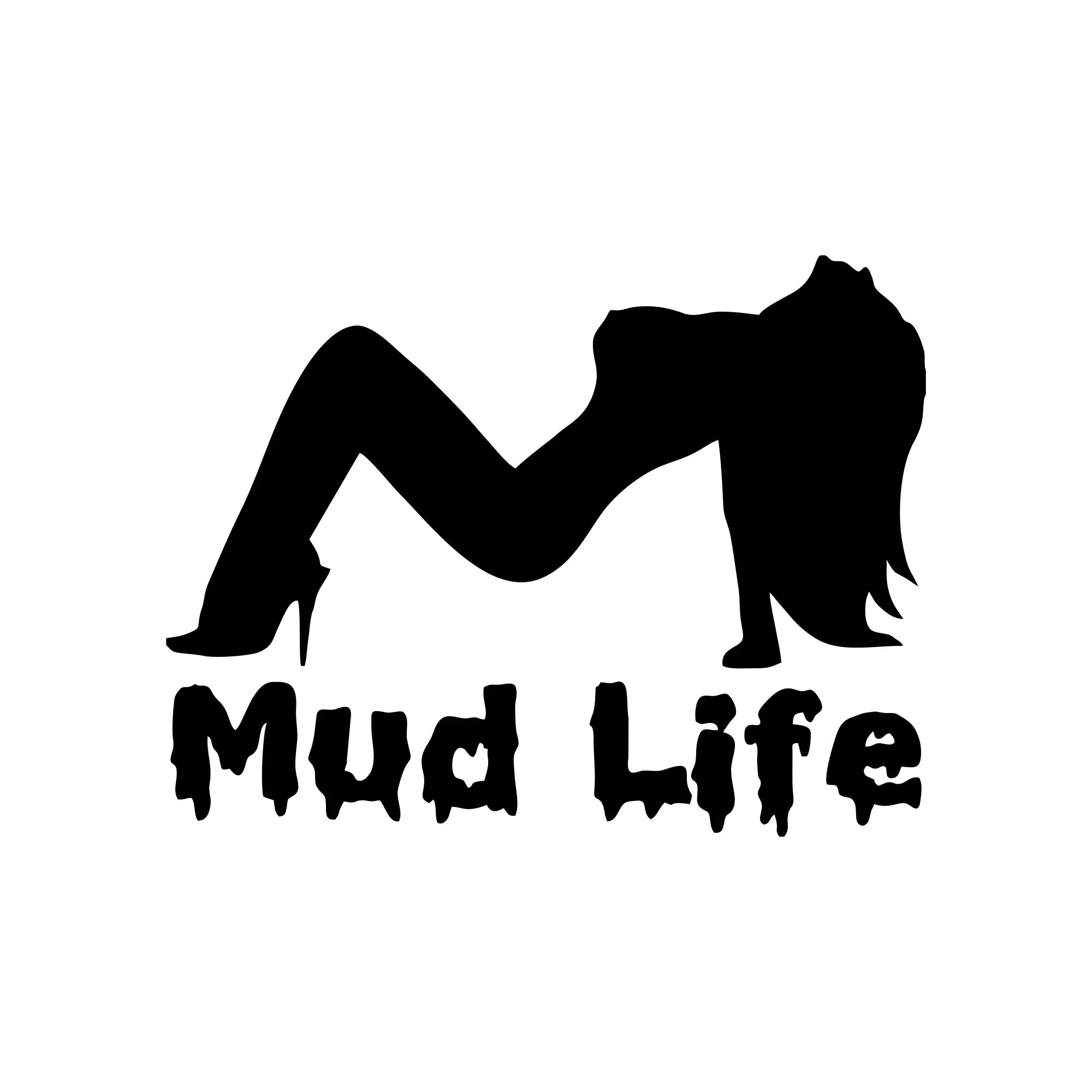 sticker offroad mud life