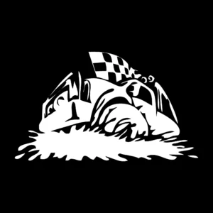 sticker offroad mud racing negru