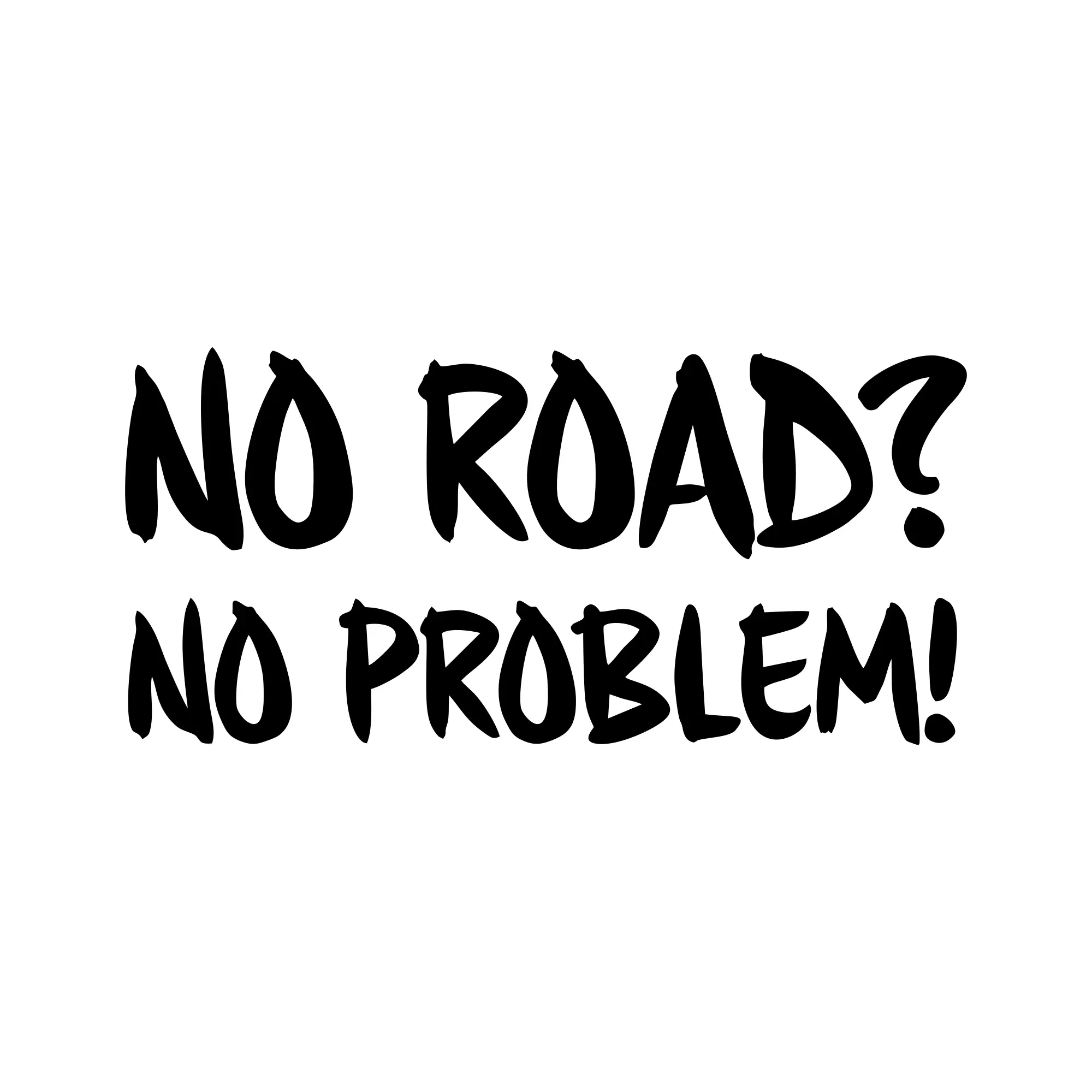 sticker offroad no road no problem