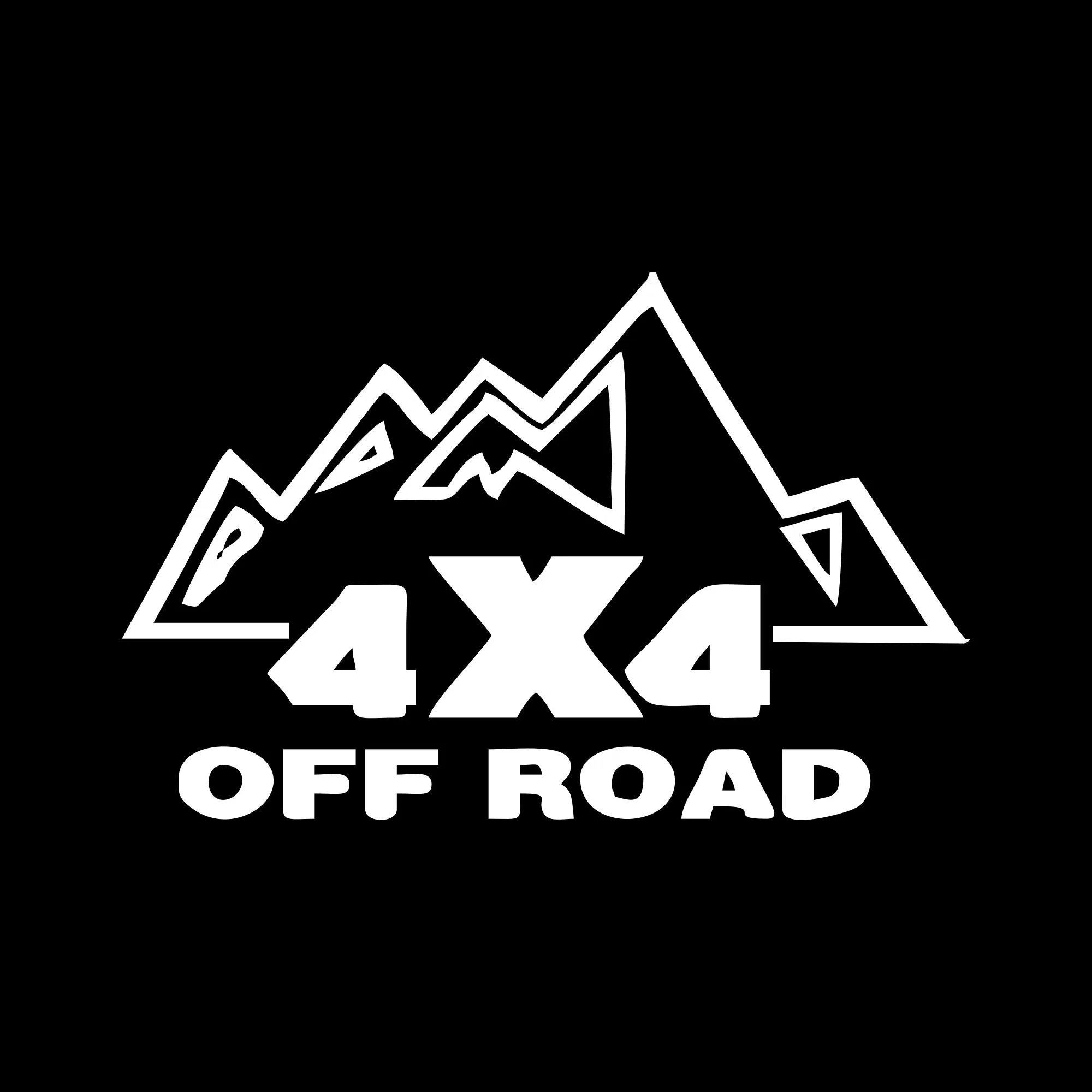 sticker offroad offroad mountains negru