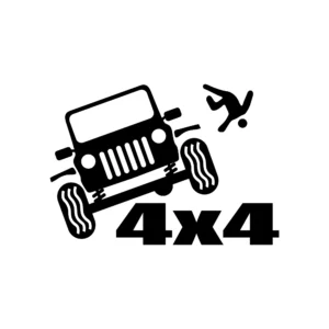 sticker offroad people jumping