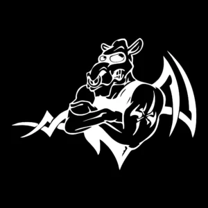 sticker offroad pig tribal negru