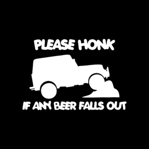 sticker offroad please honk negru