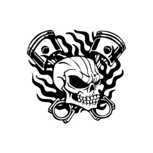 sticker offroad skull tribal